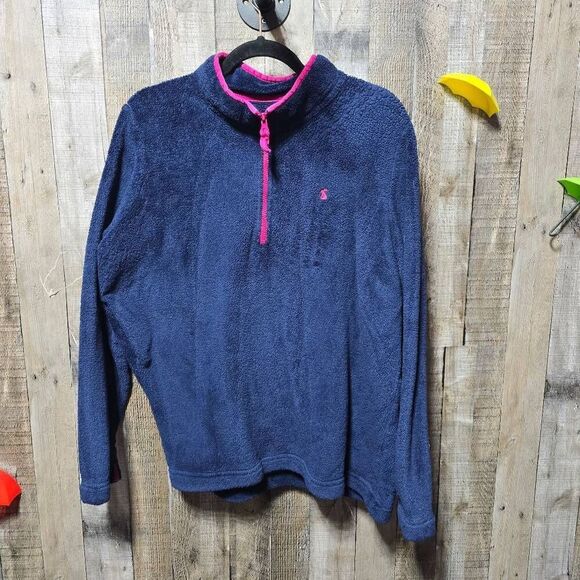 Joules Great Britain Navy Fleece Sherpa Sweatshirt - Picture 1 of 6